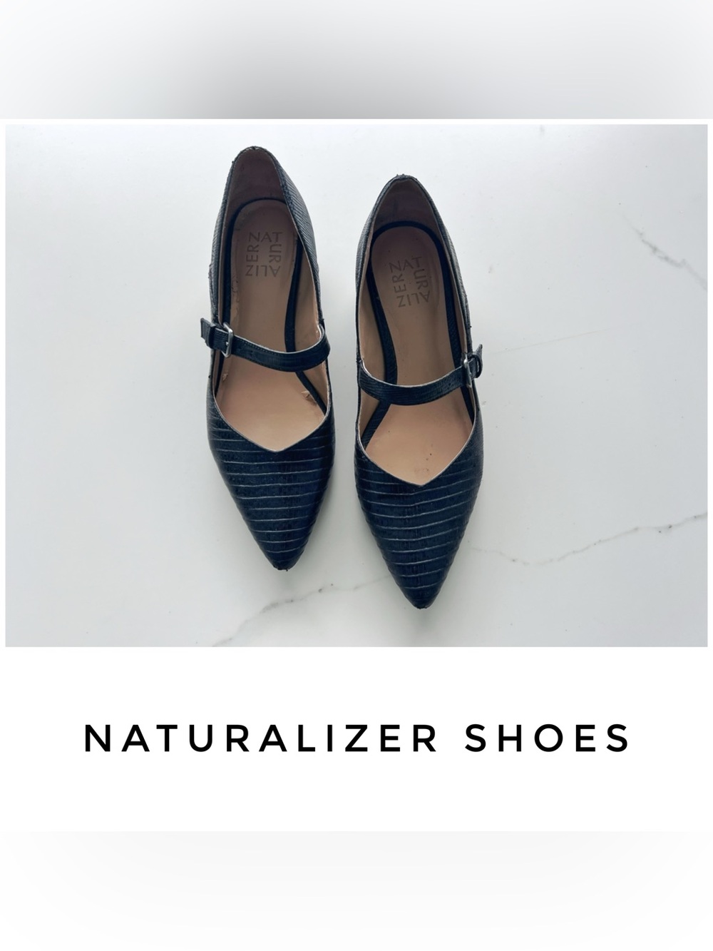 Naturalizer shoes size 6 black Florencia flat mary jane